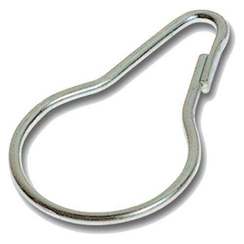 BSSTORE Ganci per Tenda Doccia- Diametro cm 2,5 -Pezzi 12 in Acciaio Zincato