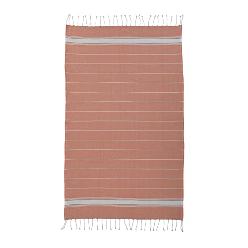 BSSTORE Telo Mare Pareo Grande con Frange 90x170 - 100% Cotone | Stile Fouta Hammam - per Mare, Spiaggia, Piscina, Viaggio | Leggero, Asciugatura Rapida
