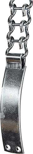 BSSTORE Collare Per Cani A Scaletta In Acciaio Nichelato Tipo Pesante Con Anello E Targhetta Identificativa