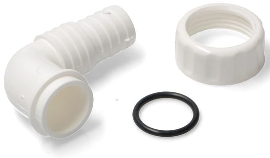 BSSTORE Giunto Scarico Lavatrice Curvo Uinversale Per Tubo Diametro 19-22Mm Made In Italy