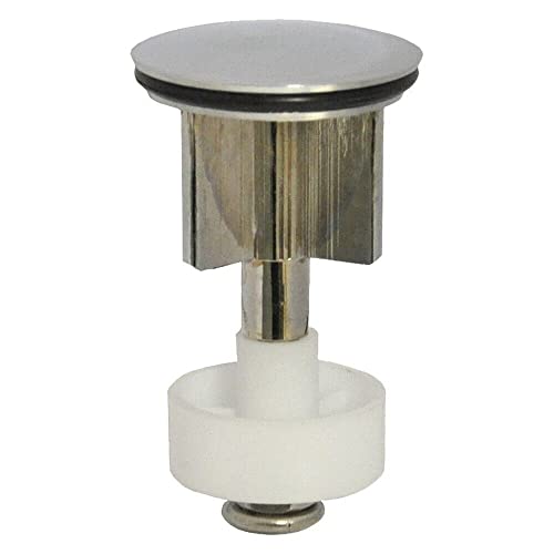 BSSTORE Tappo Universale in Ottone per Piletta A Saltello per Lavabo E Bidet Corpo in Ottone con Testa Cromata Vite di Regolazione dell'Altezza