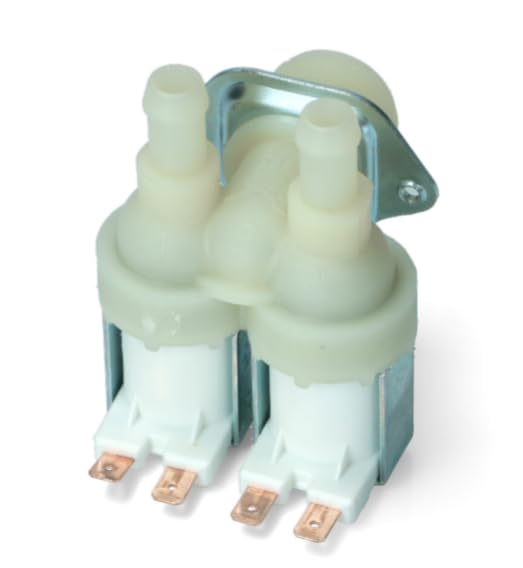 BSSTORE Elettrovalvola Lavatrice 2 Vie 90° Compatibile Con Vari Marchi E Modelli Equivalente A 481981729327