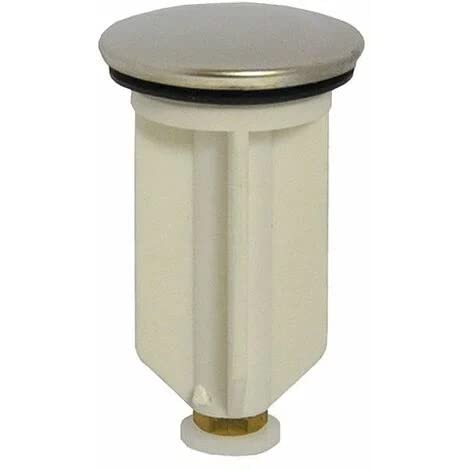 BSSTORE Tappo in PVC per Piletta A Saltello per Lavabo E Bidet Corpo in Plastica con Testa Cromata E Vite di Regolazione dell' Altezza