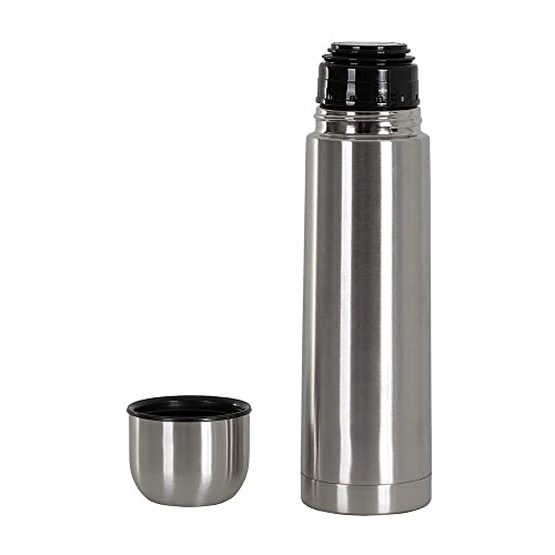 BSSTORE Thermos (500ml) in Acciaio Inossidabile con Doppia Parete Isolante, Tappo Quick-Press, Borraccia Termica Ermetica per Bevande Calde e Fredde, Caffè, Tè