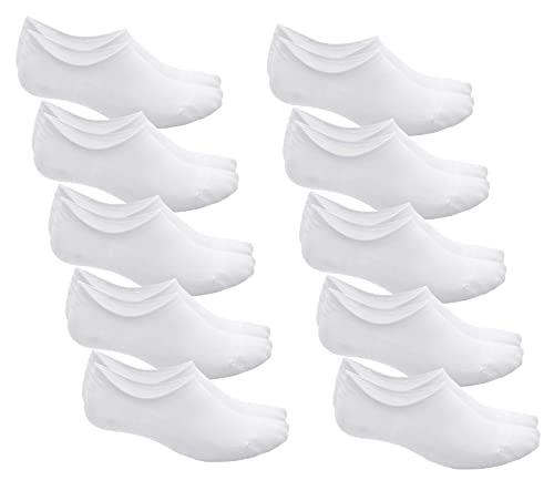 BSSTORE Calzini Fantasmini Donna Invisibili Traspiranti Calze Basse in Cotone con Silicone Antiscivolo | Taglia Unica 35-41