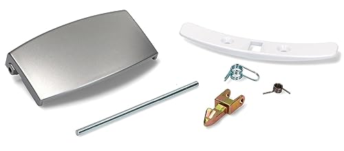 BSSTORE Kit Maniglia Oblò Lavatrice Argento Compatibile Con Vari Modelli Equivalente A 4055085551