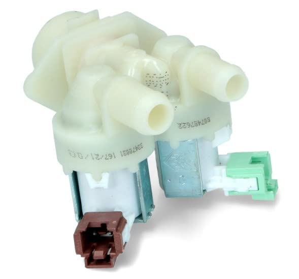 BSSTORE Elettrovalvola Lavatrice 2 Vie 180° Compatibile Con Vari Marchi E Modelli Equivalente A 3792262101