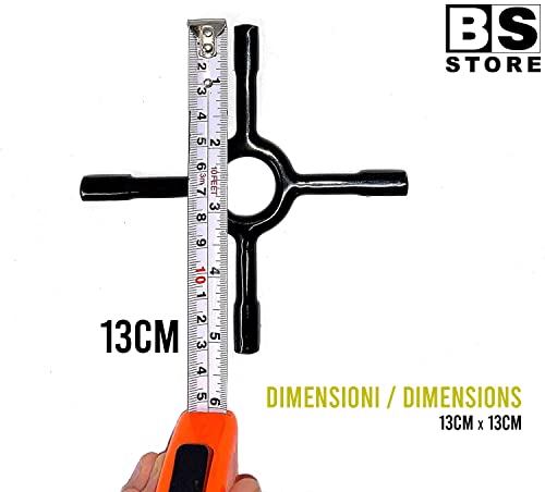 BSSTORE Riduttore Fornello a Croce Smaltata Nera 13cm - Supporto per Pentole; Moka; Caffettiera - Supporto Universale C00033532 A8040