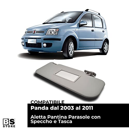 BSSTORE Pantina Aletta Parasole con Specchio e Tasca - Compatibile con Panda dal 2003 al 2011