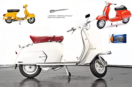 BSSTORE CAVO ACCELLERATORE- GAS 1,2X2000mm TERMINALE PICCOLO DIAM. 3mm LUNGH. 5mm, Compatibile PX-PRIMAVERA-50 SPECIAL-CLASSIC-RALLY-COSA-PK-Tutti I Modelli 1958-2011