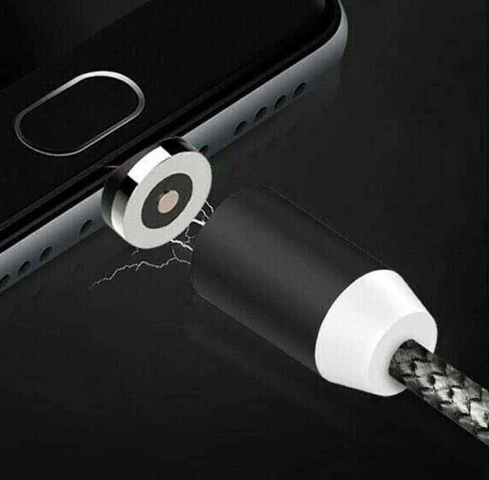 BSSTORE Cavo Usb 3IN1 Magnetico 2 Metri Light-ning Micro Usb Usb-C Collega Ogni Tipo Di Dispositivo Sostituendo Le Testine Magnetiche Con Led