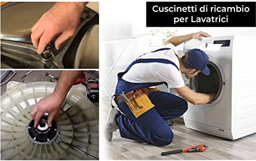 BSSTORE 6204-ZZ C3 Cuscinetti a Sfera 20x47x14mm, Doppia Schermatura in Metallo 6204-2Z/C3 Acciaio Cromato per Lavatrici Equivalente a C00002591, 481252028066, 55X1371