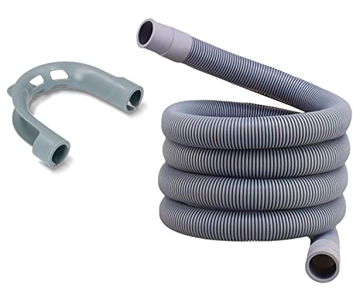BSSTORE Tubo Universale Di scarico Lavatrice-Lavastoviglie Mt 2 Con Supporto Antipiega