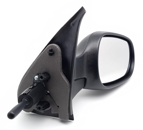 BSSTORE Specchietto Retrovisore Esterno Nero per NISS@N MICRA 2003-2010 (K12) con Regolazione Manuale