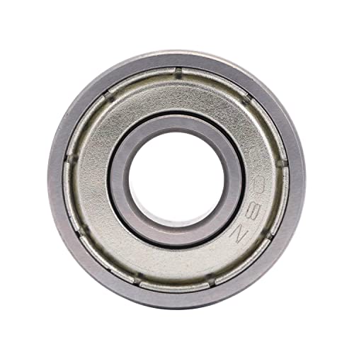BSSTORE 608-ZZ Cuscinetti a Sfera 8x22x7mm, Doppia Schermatura in Metallo 608Z Acciaio Cromato per Skateboard, Pattini e Spinner