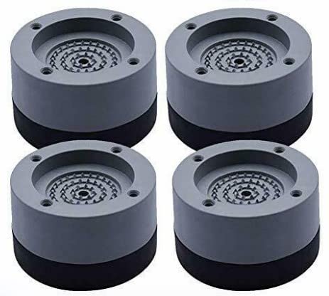 BSSTORE Piedini Lavatrice Antivibrazione Antiscivolo Universale Rialzo 3,7Cm Attutiscono Le Vibrazioni E il Rumore Generato Dalla Lavatrice Set da 4 Umità