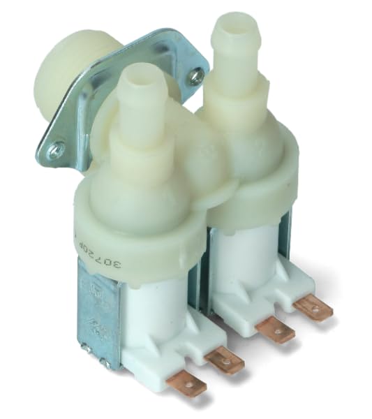 BSSTORE Elettrovalvola Lavatrice 2 Vie 90° Compatibile Con Vari Marchi E Modelli Equivalente A 481981729327
