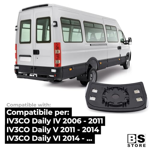 BSSTORE Piastra Vetro Specchio Retrovisore Termico per IVEC0 DAILY IV 2006, V 2011, VI 2014