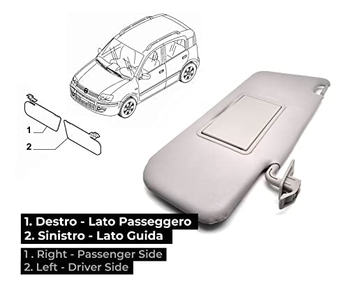 BSSTORE Aletta Parasole Pantina per Panda dal 2003 al 2011 | Specchio con Sportello e Tasca Interna