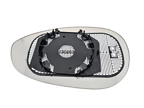 BSSTORE Piastra Vetro Specchio Retrovisore - Compatibile Grande Punto 2005, Grande Punto EVO 2009, Linea 2007, 500 dal 2007 in poi