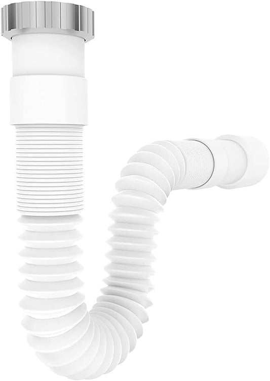 BSSTORE Tubo Di Scarico Per Lavello Estensibile Ed Allungabile,Sifone Universale Attacco 1”1/2 Ghiera Girevole