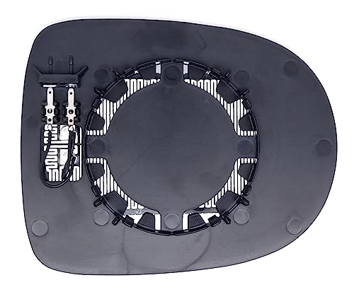 BSSTORE Piastra Vetro Specchio Retrovisore Termico per Ren@ult CLIO III 2009-2014, TWINGO II 2012-2014 (Sinistro Asferico - Lato Conducente)