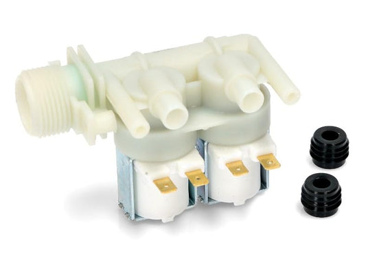 BSSTORE Elettrovalvola Lavatrice 2 Vie 180° Compatibile Con Vari Marchi E Modelli Equivalente A C00066518