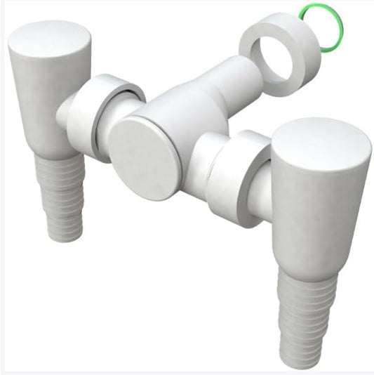 BSSTORE Sifone Doppio Attacco Scarico Lavatrice Asciugatrice Lavastoviglie Con Valvola Antiritorno Made In Italy
