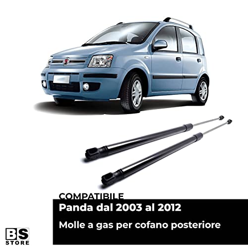 BSSTORE Coppia Molle a Gas Pistoncini Cofano Posteriore per Panda (169) dal 2003 al 2012 | Z00037