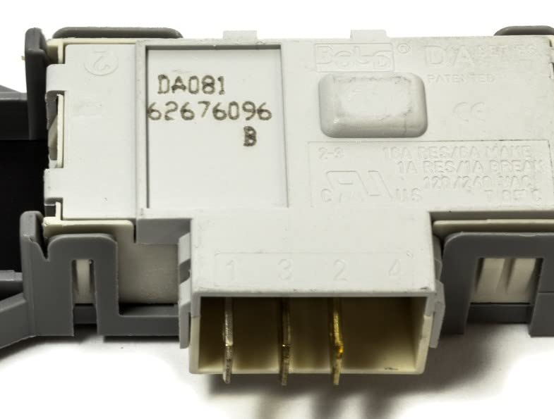 BSSTORE Bloccaporta Elettroserratura Lavatrice A 3 Contatti Compatibile Con Vari Marchi E Modelli Equivalente A 6601EN1003D, 6601ER1005A, DA081043