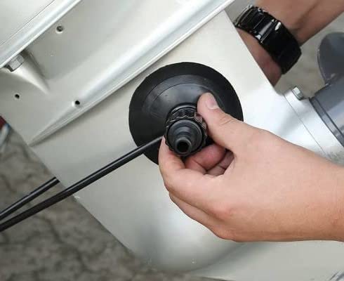 BSSTORE Cuffia Lavaggio Motore Fuoribordo Barca Tender Gommone, Flusher Tondo