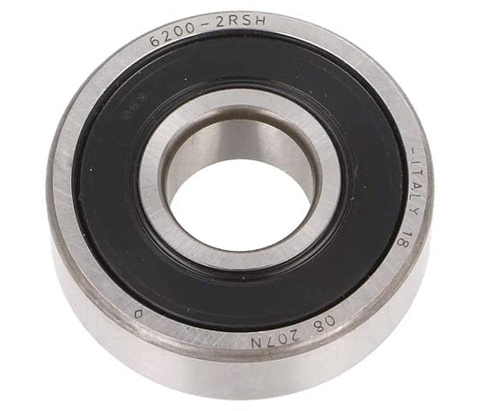 BSSTORE 6200-2RSH Cuscinetti a Sfera 10x30x9mm, Doppia Tenuta in Gomma 6200RSH Acciaio Cromato Sfere a Gola Profonda a Doppio Schermo Radiale