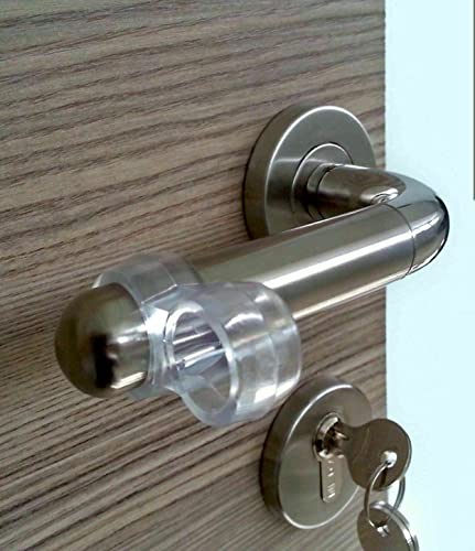 BSSTORE Fermaporte per Maniglie in PVC, Paracolpi, Trasparente a Doppio Anello .Pezzi 6