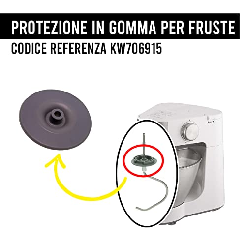 BSSTORE KW706915 Protezione in Gomma per Frusta e Gancio ad Uncino - Compatibile Kenwood KM2 Prospero KM240 KM245 KM244