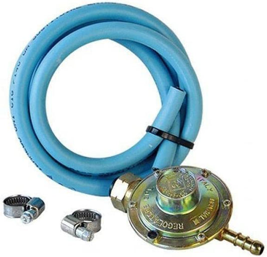 BSSTORE Kit 3Pz Per Stufa A Gas Infrarossi, Barbecue, Cucine: 1 Regolatore Gpl +1 Tubo +2 Fascette