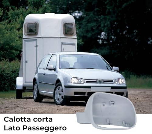 BSSTORE Calotta Specchietto Retrovisore da Verniciare con Primer per GOLF IV, AROSA, IBIZA, PASSAT, BORA, LUPO, PASSAT
