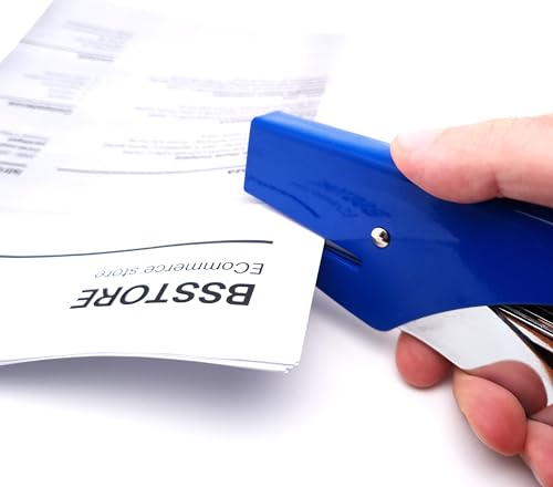BSSTORE Cucitrice a Pinza in Metallo, Cuce Fino a 15 Fogli, Punto Chiuso/Aperto, Punto 6/4 per Casa e Ufficio