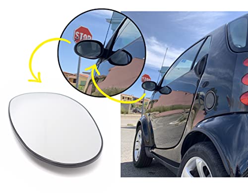 BSSTORE Piastra Vetro Specchio Retrovisore per FORTWO dal 1998 al 2006