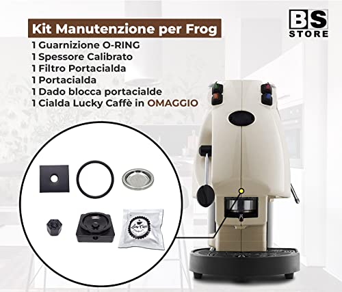 BSSTORE Kit Manutenzione FROG Guarnizione O-Ring, Portacialda, Filtro, Spessore Calibrato, Dado con Cialda Lucky Caffè in OMAGGIO