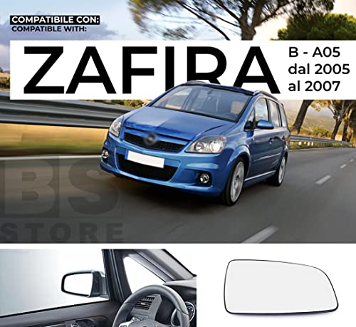 BSSTORE Piastra Vetro Specchio Retrovisore Termica per ZAFIRA B (A05) 2005-2007