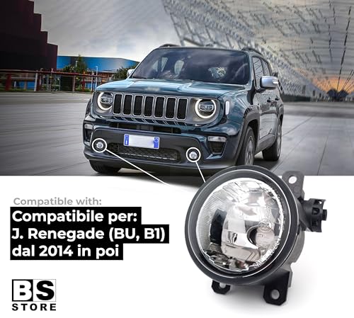 BSSTORE Fendinebbia Anteriore Bileterale per JE€P Renegade (BU, B1) dal 2014 in poi