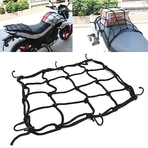 BSSTORE Rete Elastica Ferma Bagagli Universale per Moto Auto Camper Misura cm 40x40