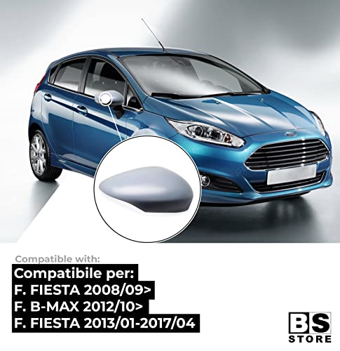 BSSTORE Calotta Specchietto Retrovisore da Verniciare con Primer per Fiesta 2008-2017, B-Max dal 2012