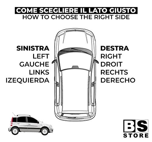 BSSTORE Piastra Vetro Specchio Retrovisore per PANDA dal 2003 al 2008
