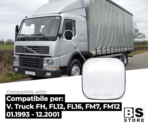 BSSTORE Vetro Specchio Retrovisore Inferiore Grandangolare per VOLV0 Truck FH, FL12, FL16, FM7, FM12 1993-2001