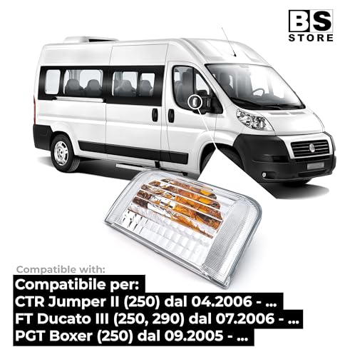 BSSTORE Freccia Laterale Indicatore di Direzione per DUCATO III, JUMPER II, BOXER dal 2006 | Bulbo Arancio