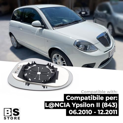 BSSTORE Vetro Specchio Retrovisore Termico Grande per L. YPSILON (843) dal 2010 al 2011