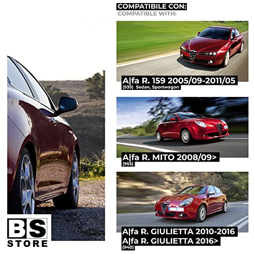 BSSTORE Piastra Vetro Specchio Retrovisore Termica per GIULIETTA dal 2010, MITO dal 2008, 159 2005-2011