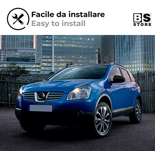 BSSTORE Calotta Specchietto Retrovisore Qashqai dal 2007 al 2013 Nera Verniciabile