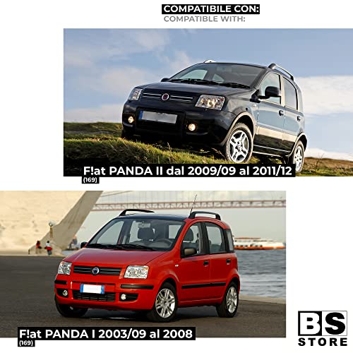 BSSTORE Maniglia Esterna Anteriore Nera per F!at PANDA (169) dal 2003 al 2011